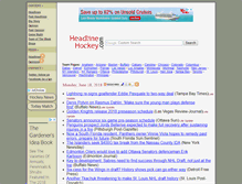 Tablet Screenshot of headlinehockey.com